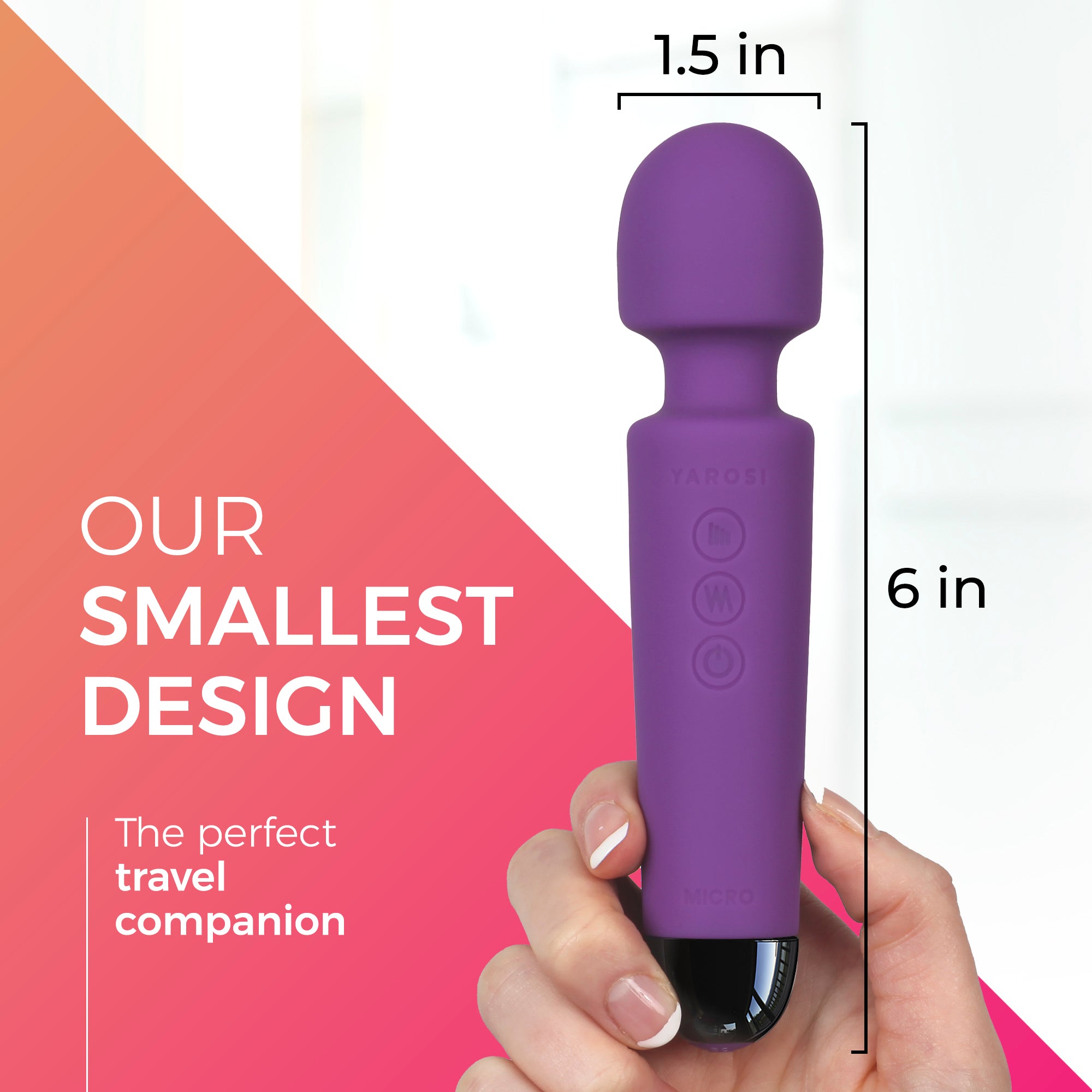 Yarosi - Micro Massager - with Memory Function - Purple