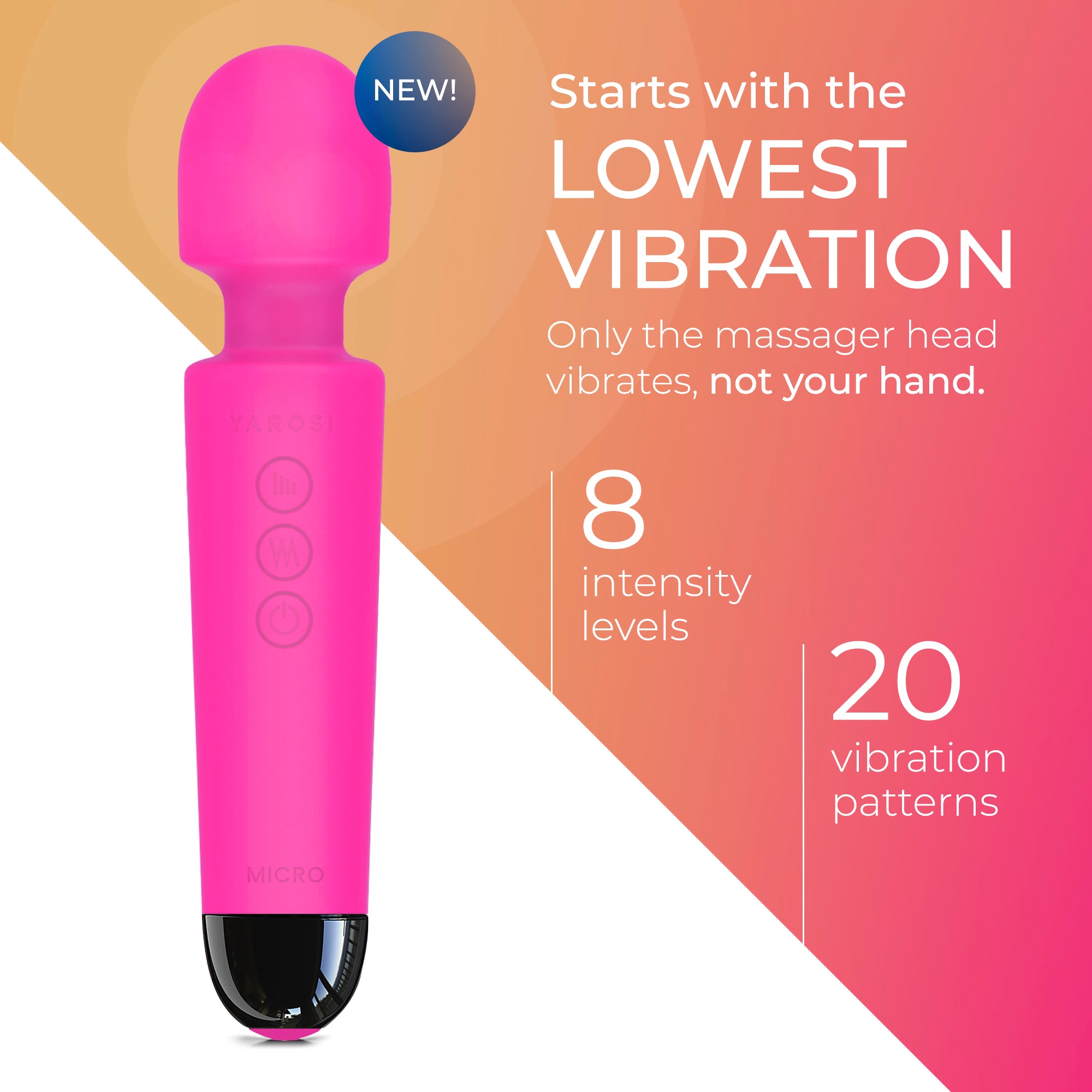 Yarosi - Micro Massager - with Memory Function - Pink