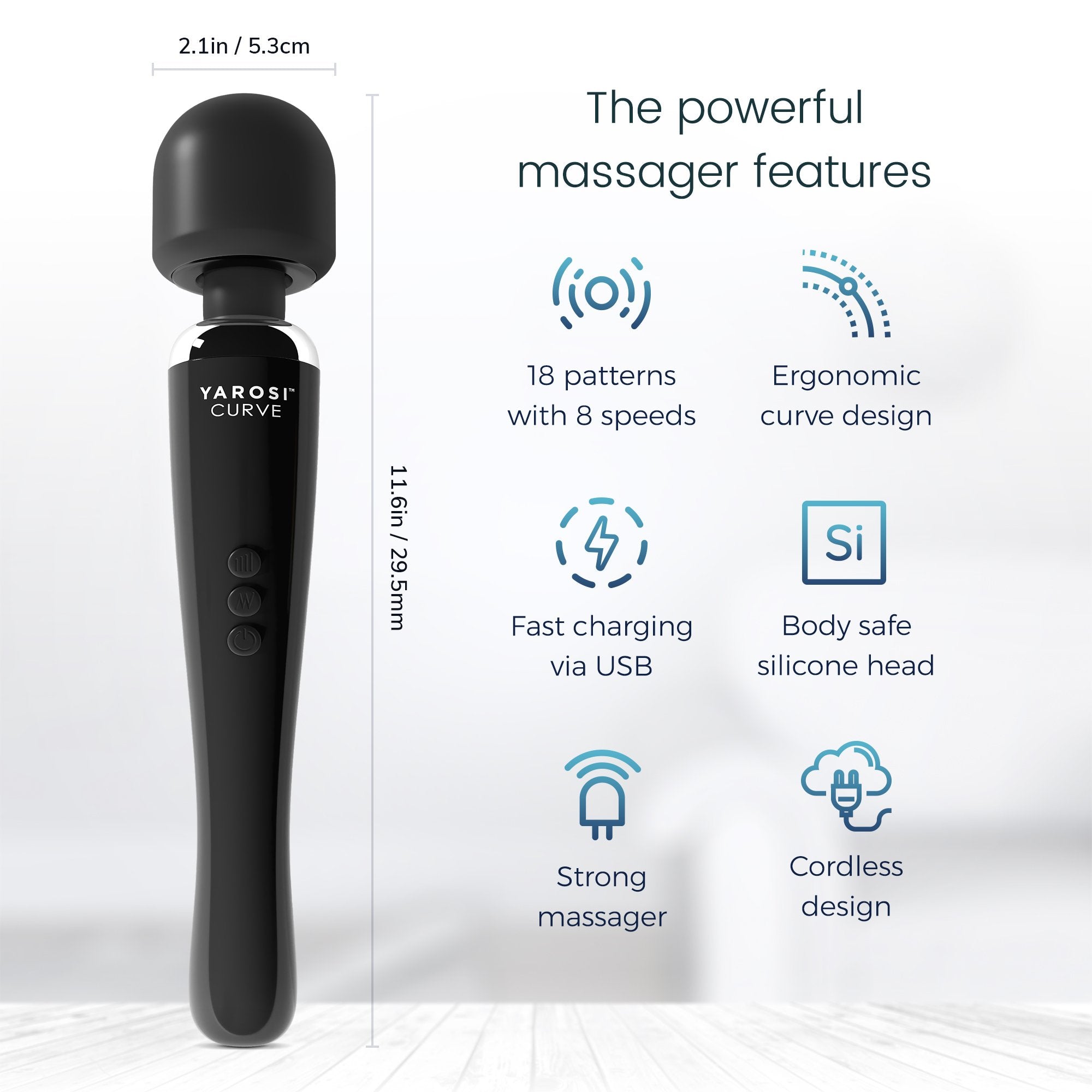 Yarosi - Curve Massager - Black