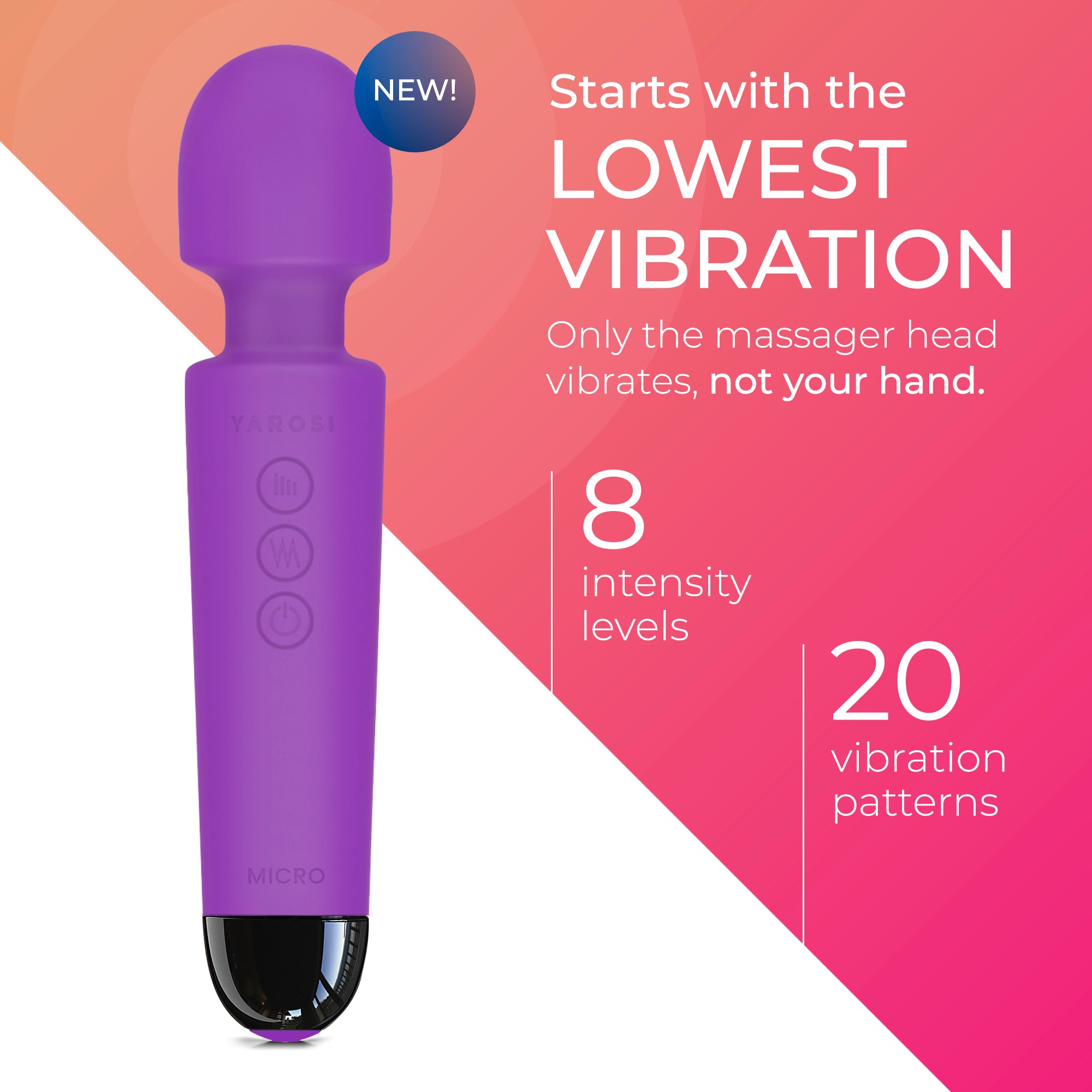 Yarosi - Micro Massager - with Memory Function - Purple