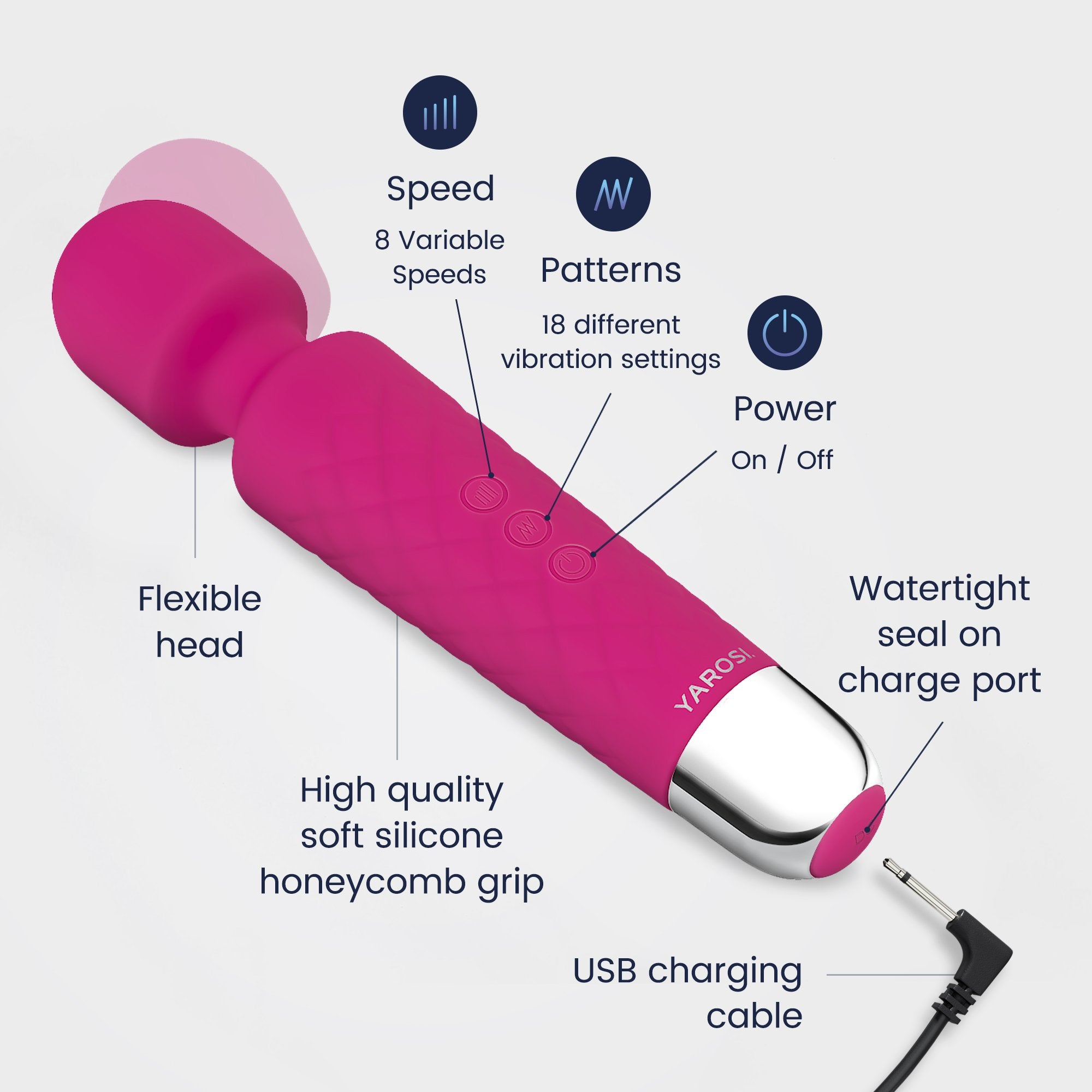 Yarosi - Mini Massager - Pink