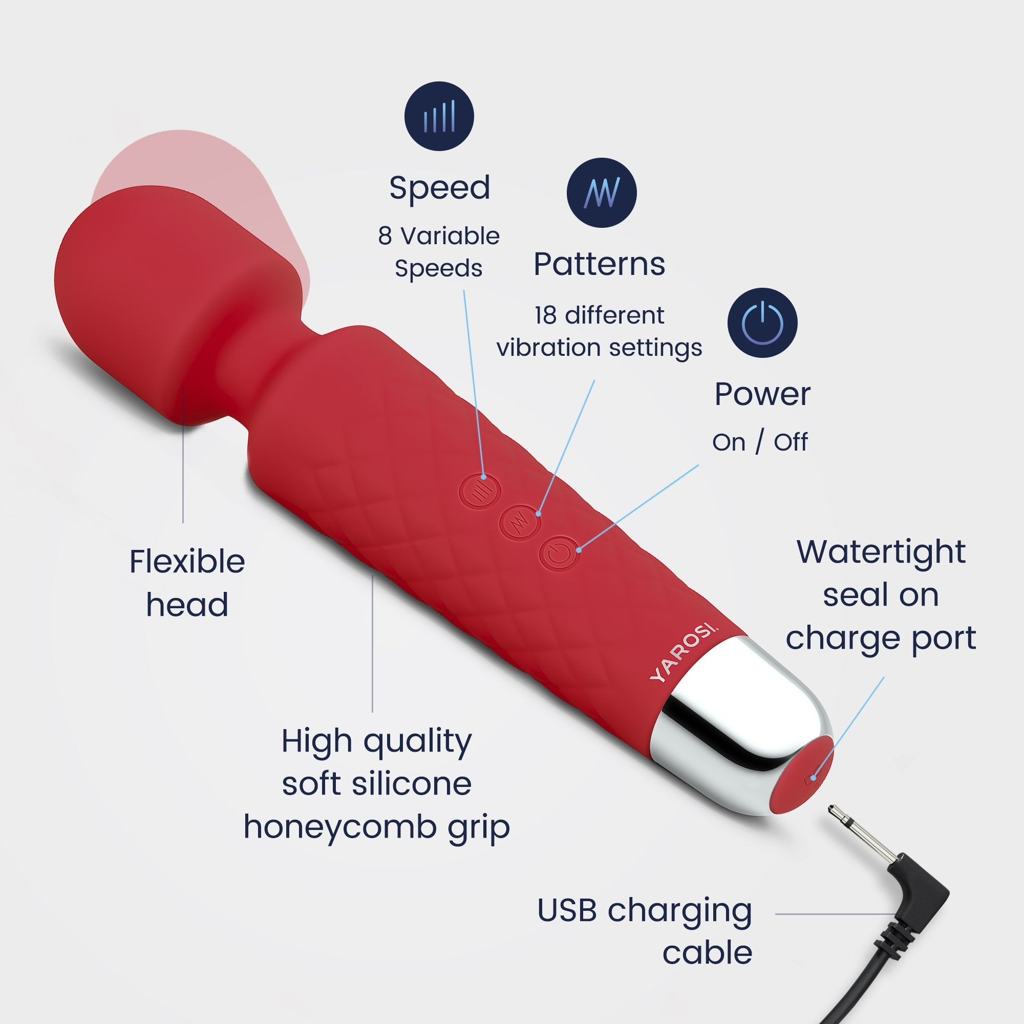 Yarosi - Mini Massager - Red
