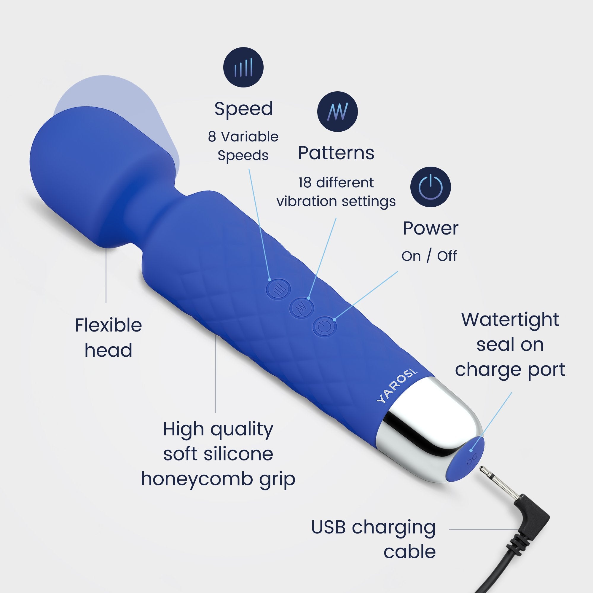 Yarosi - Mini Massager - Blue