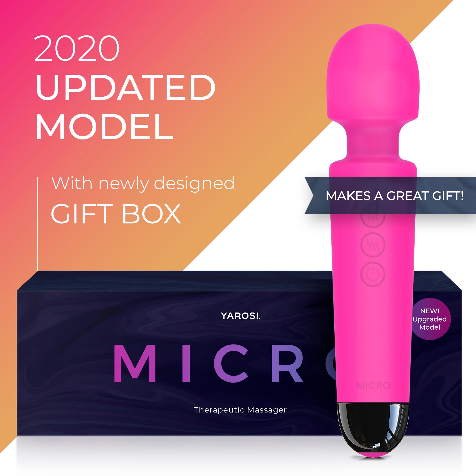 Yarosi - Micro Massager - with Memory Function - Pink