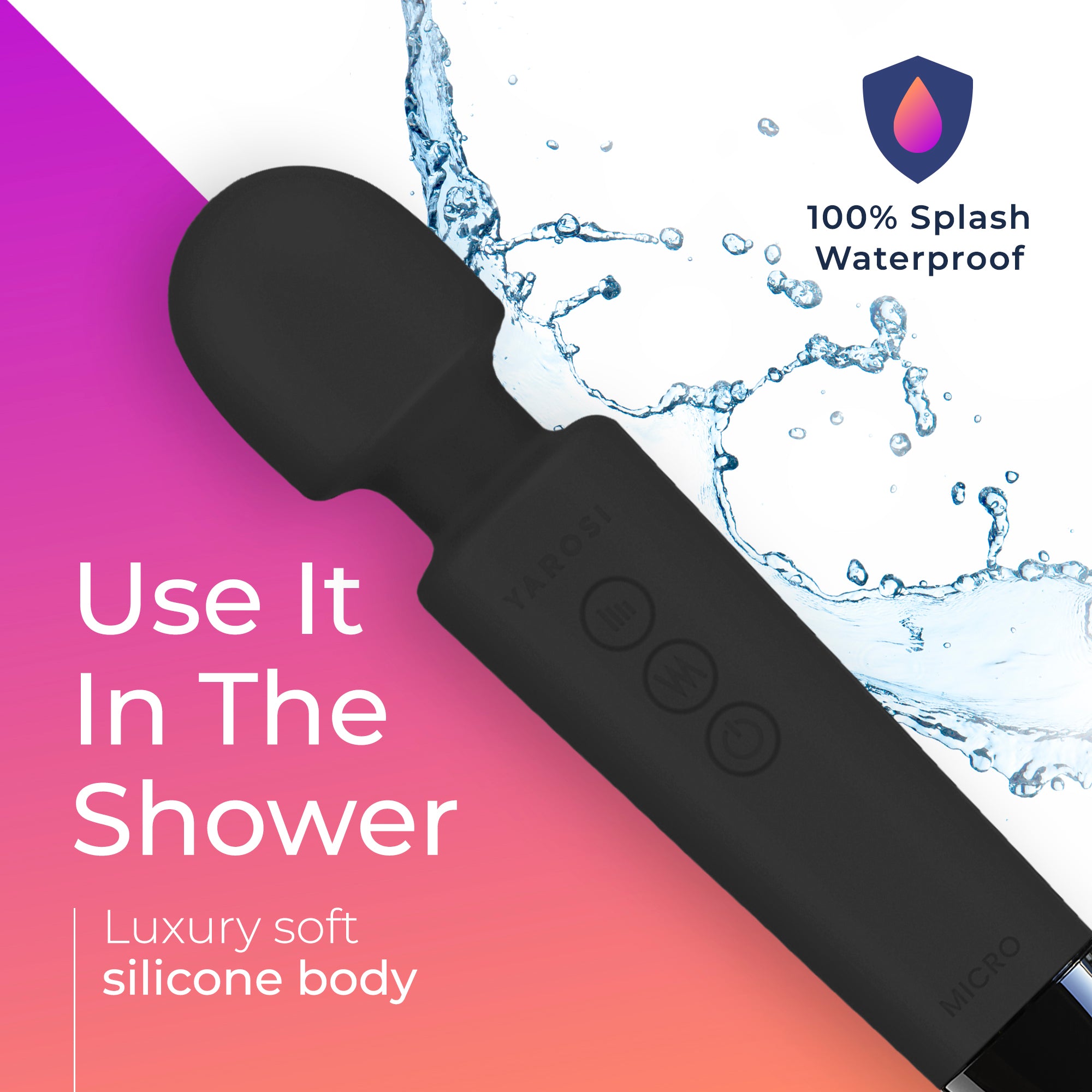 Yarosi - Micro Massager - with Memory Function - Black